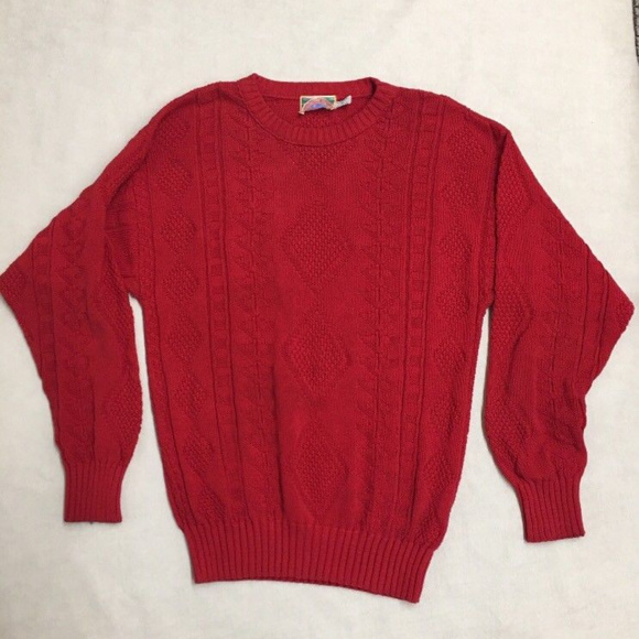 London Fog Sweaters - LONDON FOG Women's Sweater Warm Winter Red Size M
